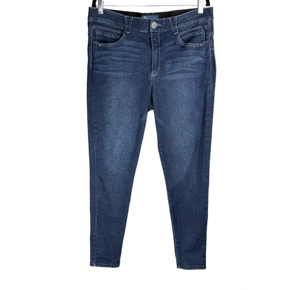 Democracy Ab Solution Womens Plus Skinny Jeans Sz 16 Dark Wash Stretch Denim - Picture 1 of 14